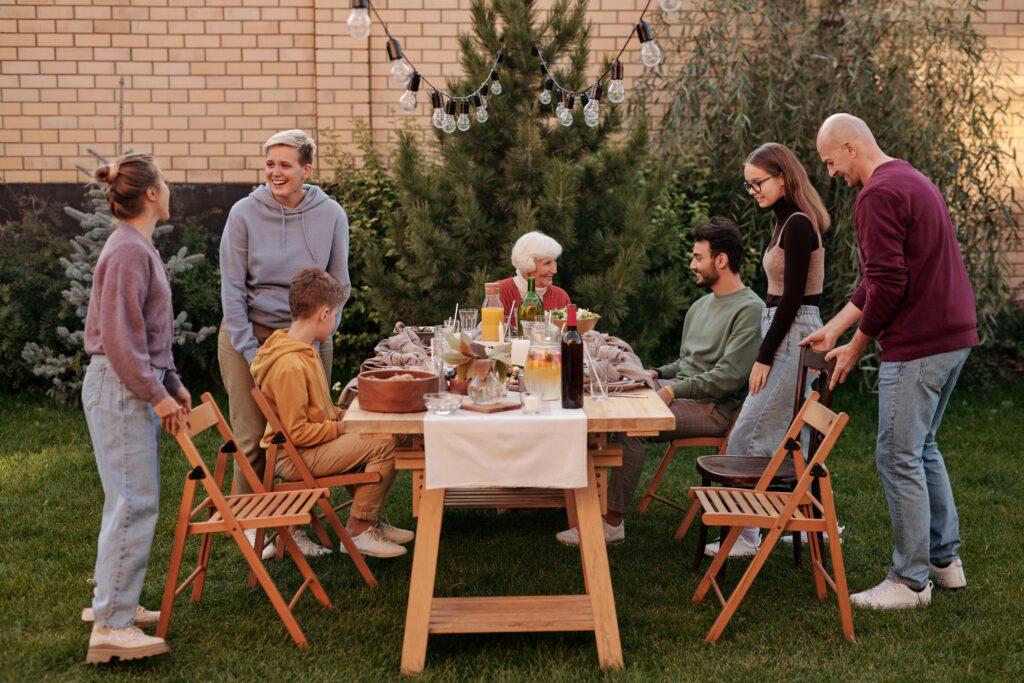 outdoor family gathering